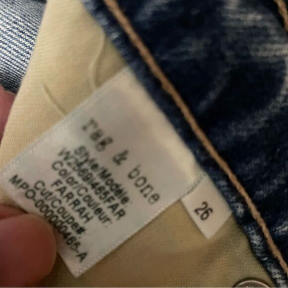 Rag & Bone Farrah Ankle Cigarette Raw Hem Jeans Size 26 - Picture 10 of 10